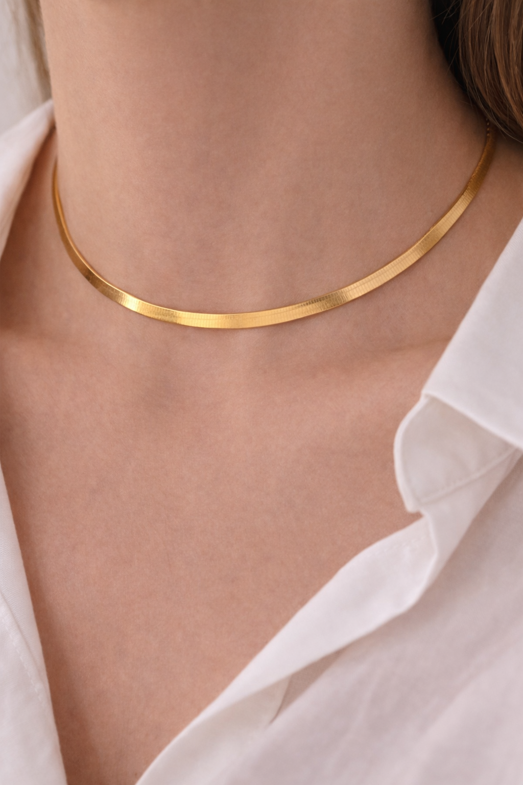 Gold Steel Plated Necklace
