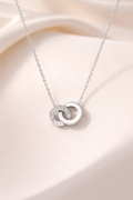 Silver Double Circle Pendant