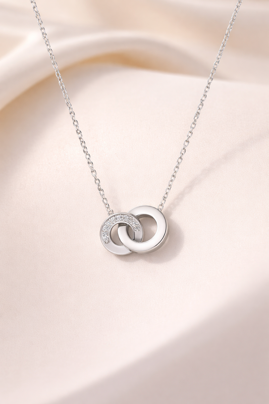 Silver Double Circle Pendant