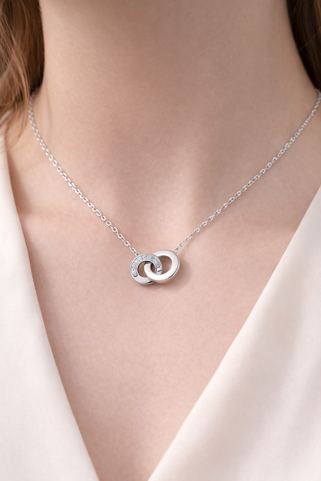 Silver Double Circle Pendant