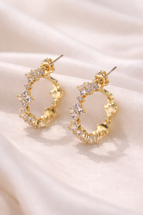 Clover Zircon Earrings