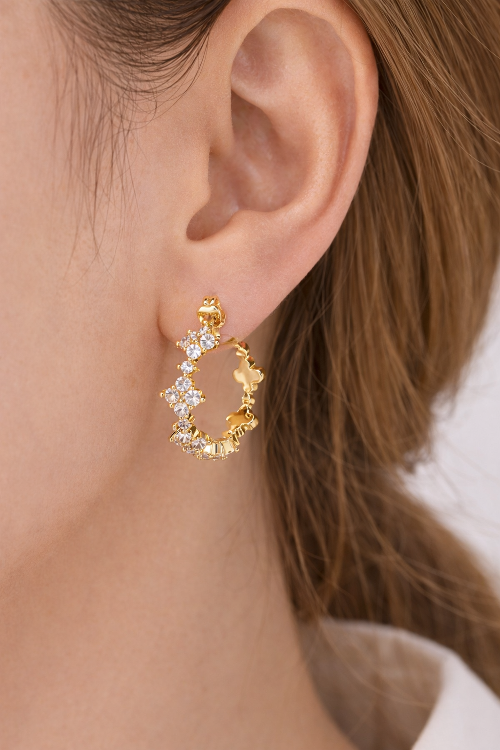 Clover Zircon Earrings