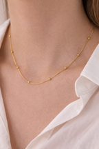 Gold Beads Steel Plated Necklace