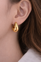 Gold Tear Drop Studs
