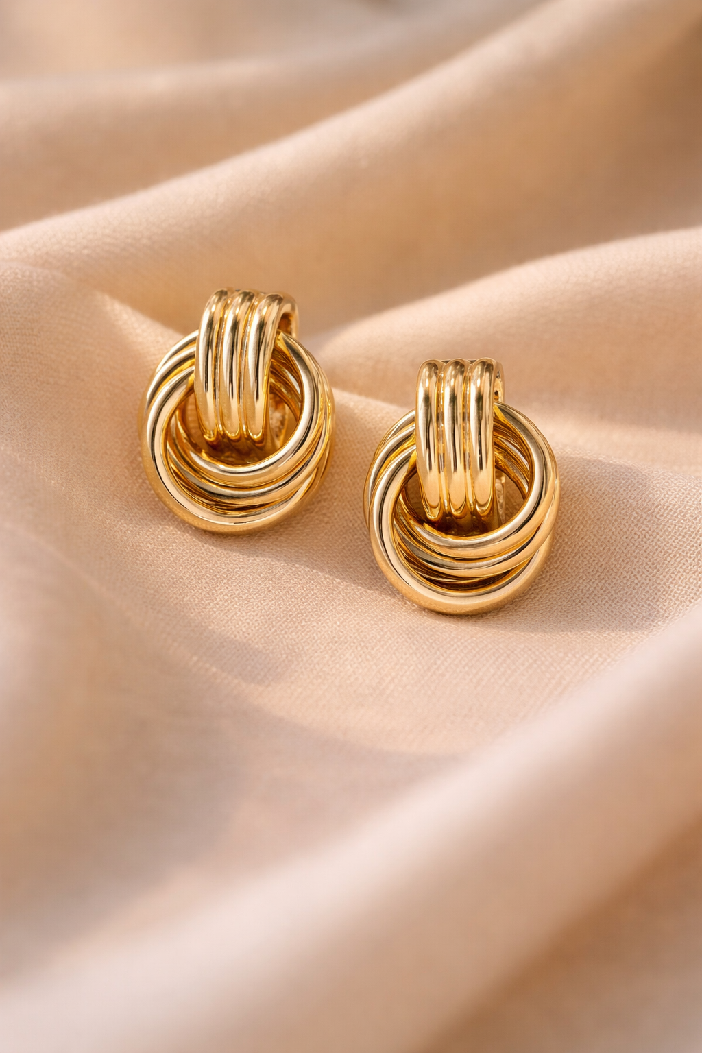Gold Circular Earrings