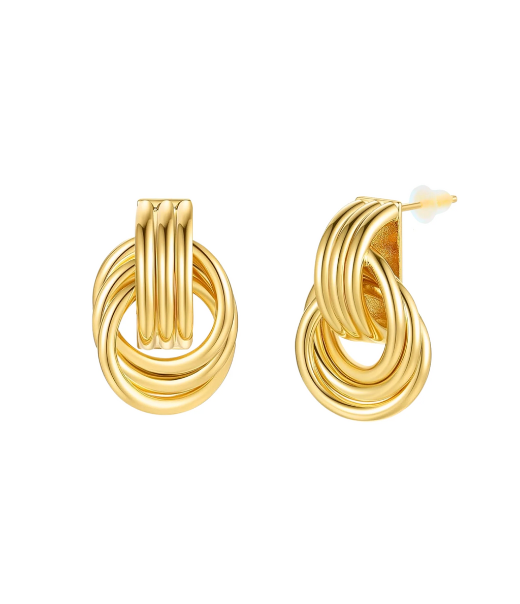 Gold Circular Earrings